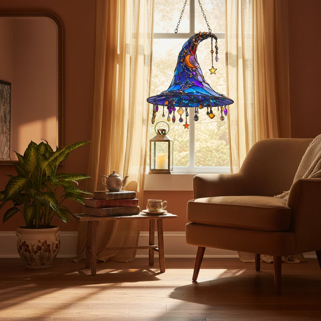 Halloween Witch Hat Decor Magical Home Accent - Image 2