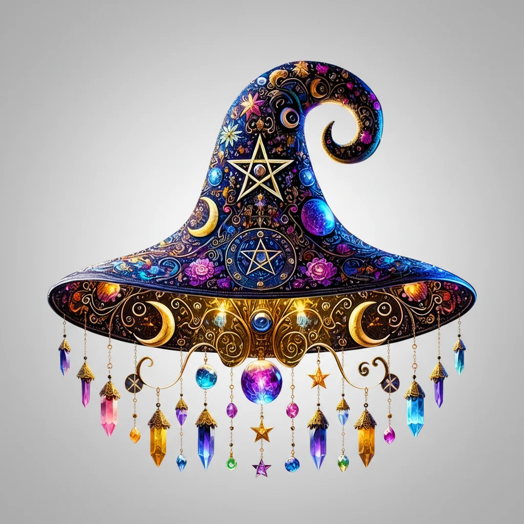 Halloween Witch Hat Decor Magical Home Accent - Image 3