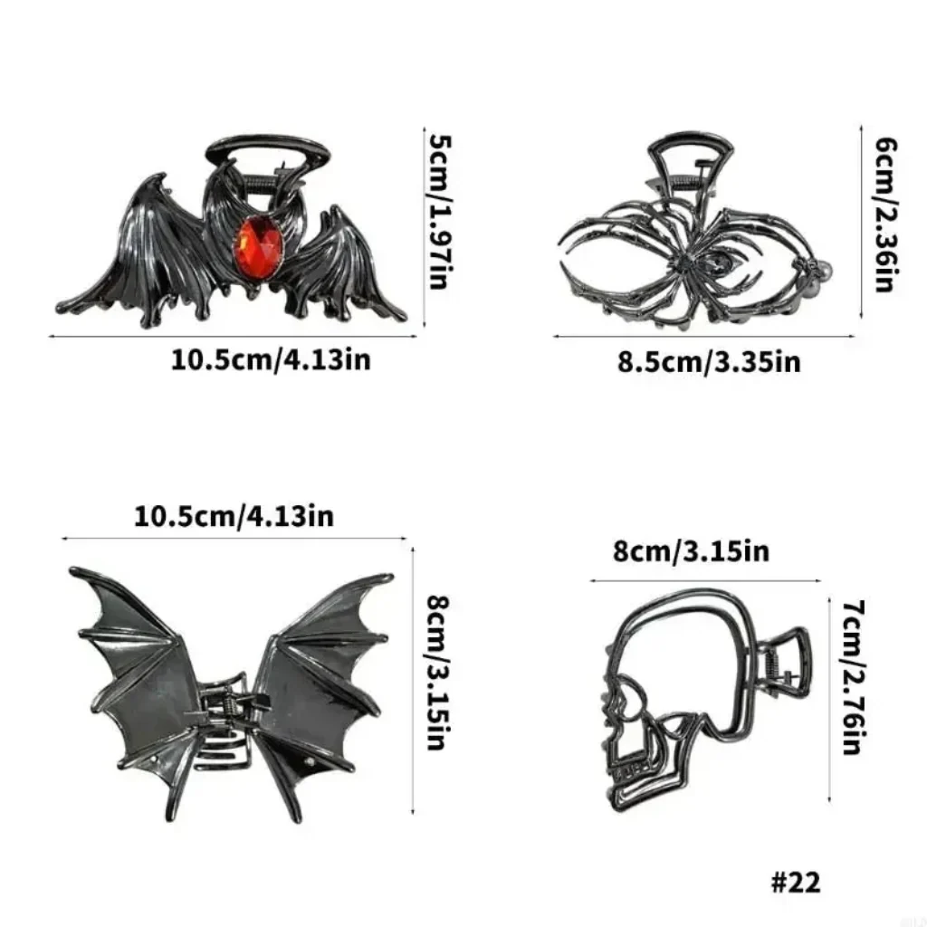 Halloween Accessories Hair Clips Spider Bat Designs - Image 8
