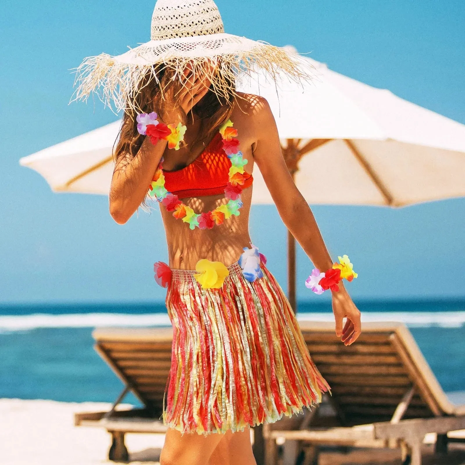 Halloween Costumes Hawaiian Outfit Set - Image 3