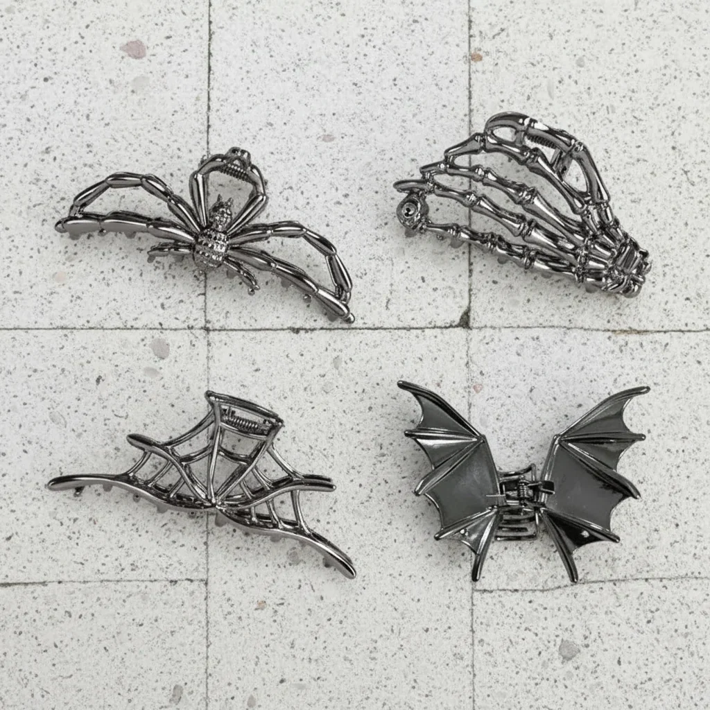 Halloween Accessories Hair Clips Spider Bat Designs - Image 5