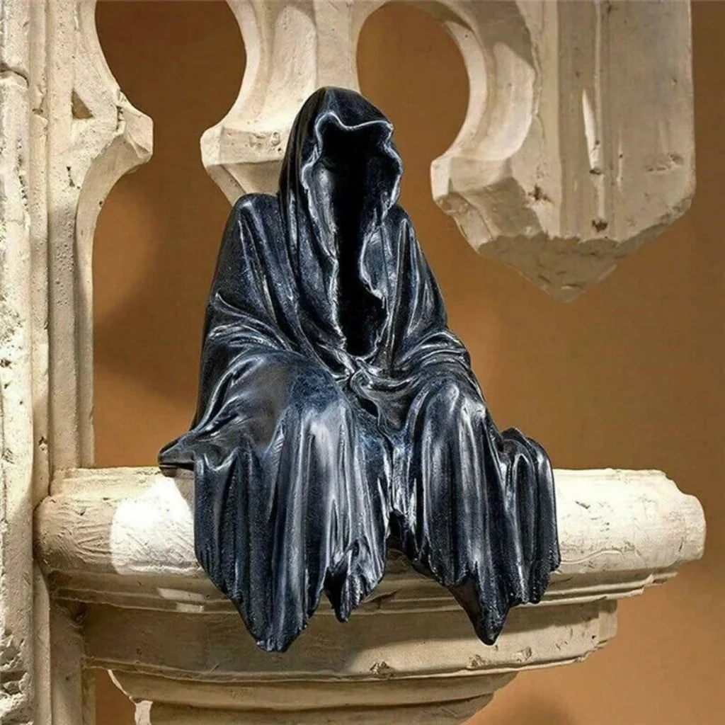 Halloween Decoration Compact Size Grim Reaper Statue - Image 3