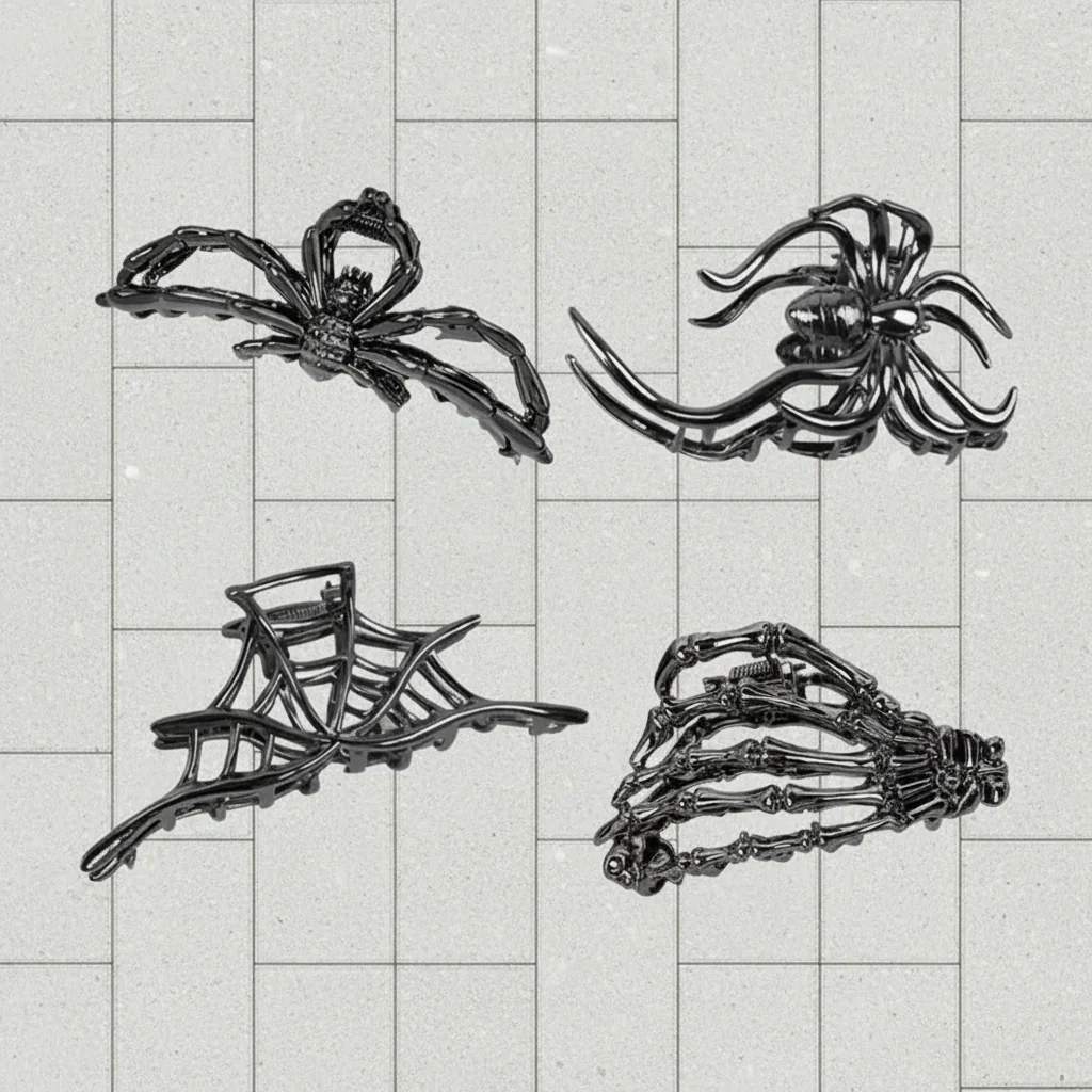 Halloween Accessories Hair Clips Spider Bat Designs - Image 9