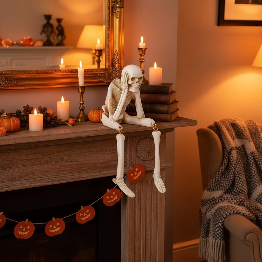 Halloween Decoration Skeleton Figurine Home Decor Accent - Image 3