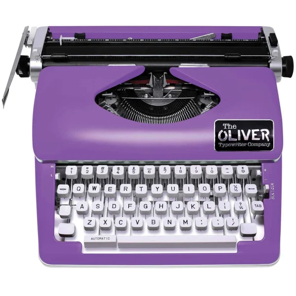 The Oliver Typewriter Company Manual Typewriter, Purple, 11-in Carriage